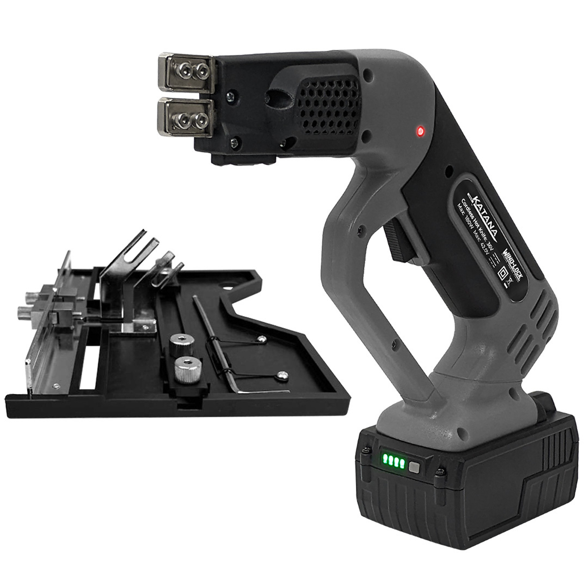 Katana Cordless Hot Knife Kit — 6in. Sled, 36V Rechargeable Battery, Variable Heat, Model# WLKHKCS